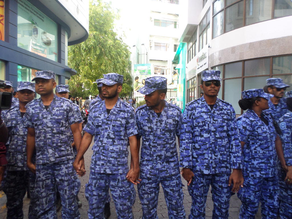 Police preparing to contain protesters demonstrating outside Supreme Court ahead of its verdict annulling election